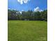 Expansive backyard with lush green grass, storage shed, and plenty of room for outdoor activities at 6573 Weldon Nw Cir # 22, Concord, NC 28027