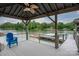 Relaxing dock featuring a covered area with chairs, offering stunning views of the lake and surrounding nature at 7455 Ivey Dr, Sherrills Ford, NC 28673