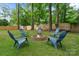 Cozy outdoor seating area with fire pit for relaxation and entertainment at 1014 Vandalia Dr, Charlotte, NC 28212