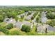 Scenic aerial view capturing a quiet residential street lined with well-kept homes and lush greenery, promising a peaceful community at 10418 Cullen Ct, Charlotte, NC 28278