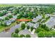 Beautiful aerial view of 1678 Onyx Ridge in a scenic community surrounded by lush greenery and a serene pond at 1678 Onyx Rdg, Fort Mill, SC 29708