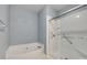 Bathroom featuring a soaking tub and a separate shower with glass doors at 1678 Onyx Rdg, Fort Mill, SC 29708