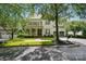 Charming two-story home featuring a covered porch, an expansive lawn, and a two-car garage at 201 Mills Ln, Fort Mill, SC 29708