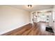 Open concept living and kitchen space with hardwood floors and natural light at 210 W 15Th St, Newton, NC 28658