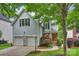 Charming two-story home featuring a two-car garage and a beautifully landscaped front yard, enhanced by mature trees at 2100 Sablewood Dr, Charlotte, NC 28205