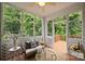Relaxing screened porch with cozy seating, perfect for enjoying the outdoors at 2100 Sablewood Dr, Charlotte, NC 28205