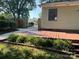 Cozy back deck with a beautiful garden view, perfect for relaxing and entertaining at 21614 Colina Dr, Cornelius, NC 28031