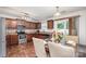 Open concept Kitchen and Dining area with stainless appliances, stylish cabinets and natural lighting at 2423 Dewey Creek Ln, Charlotte, NC 28216