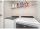A conveniently placed laundry room with modern washer and dryer at 2423 Dewey Creek Ln, Charlotte, NC 28216
