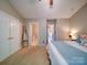 Spacious bedroom includes closet, private bathroom, and neutral carpet at 3055 Golden Dale Ln # 104, Charlotte, NC 28262