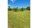 Sprawling green yard with mature trees, a bird bath, and charming wooden well feature at 4122 Canal Rd, Marshville, NC 28103