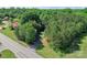 A serene aerial view of the property, showcasing lush greenery and a long driveway at 4155 Slanting Bridge Rd, Sherrills Ford, NC 28673