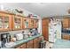 Cozy kitchen with wooden cabinets, offering plenty of storage and counter space at 4155 Slanting Bridge Rd, Sherrills Ford, NC 28673