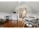 Bar area includes a microwave, wine fridge, cabinetry, and a cozy dining area at 581 Medora Ln, Fort Mill, SC 29708
