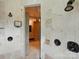 Elegant bathroom with multiple shower heads and natural stone tile in the shower and the floor at 581 Medora Ln, Fort Mill, SC 29708