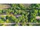 Expansive aerial view of a lush, tree-filled property with a house nestled in the trees at 603 Sunnybrook Dr, Monroe, NC 28110