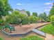 Community playground featuring swings, slides, and various play structures, creating a fun and safe environment for children at 6227 Castlecove Rd, Charlotte, NC 28278