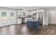 Bright, open kitchen with an island, stainless steel appliances, and doors leading to the patio at Tbd Alf Hoover Rd # 4, Lincolnton, NC 28092