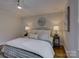 Inviting bedroom with hardwood floors, a ceiling fan and ambient lighting at 1069 Sedgefield Rd, Charlotte, NC 28209