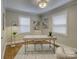 Home office area features hardwood flooring, natural light, and stylish decor at 1069 Sedgefield Rd, Charlotte, NC 28209