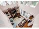 Top-down view of the living room showcases the fireplace and furniture at 14940 Carbert Ln, Huntersville, NC 28078