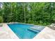 Beautiful in-ground swimming pool and hot tub surrounded by lush greenery, creating a private oasis at 17416 Gillican Overlook Rd, Davidson, NC 28036