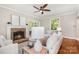 Inviting living room with hardwood floors, fireplace, and comfortable seating at 1809 The Plaza None, Charlotte, NC 28205