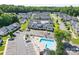 Overview of the townhome community, highlighting the pool and convenient parking at 2153 Pavilion Ct, Rock Hill, SC 29732