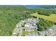 Beautiful aerial shot of a townhome community surrounded by mature trees and lush landscapes at 2153 Pavilion Ct, Rock Hill, SC 29732
