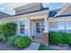 Inviting front entrance with well-maintained landscaping and classic architectural details including brick columns at 2153 Pavilion Ct, Rock Hill, SC 29732