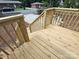 Newly constructed wooden deck with railings, providing a great outdoor space at 406 4Th St, Spencer, NC 28159