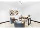 Bright home office with natural light, neutral walls, modern art, and comfortable seating at 4339 Shannamara Dr, Matthews, NC 28104