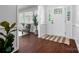Bright foyer with beautiful flooring and stylish entryway decor at 5428 Barnsdale Ln, Mint Hill, NC 28227