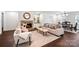 Bright living room featuring a fireplace, built-in shelves, and a comfortable seating area at 5428 Barnsdale Ln, Mint Hill, NC 28227