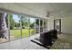 Screened in porch with modern furniture provides great outdoor living at 5428 Barnsdale Ln, Mint Hill, NC 28227