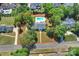 Aerial view of the property highlighting its location, pool, and landscaping within the neighborhood at 5806 Bentway Dr, Charlotte, NC 28226