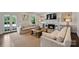 Cozy living room with fireplace, comfortable seating, and ample natural light at 5806 Bentway Dr, Charlotte, NC 28226