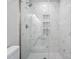 Shower featuring modern glass and tile design at 6100 Ashcrest Dr, Charlotte, NC 28217