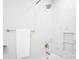 Updated bathroom featuring modern tile, a shower niche, and contemporary fixtures at 6100 Ashcrest Dr, Charlotte, NC 28217