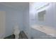 Bright blue bathroom featuring modern sink, new fixtures, and ample room at 6124 Coach Hill Ln, Charlotte, NC 28212