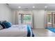 Bedroom with lake views and access to outdoor area at 6664 Lake Shore Dr, Hickory, NC 28601