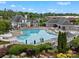 Stunning community pool and amenities, complete with a clubhouse, lounging area, and water slide at 8037 Lynwood Sq, Waxhaw, NC 28173