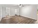 Serene bedroom with wood-look floors with ensuite bathroom and walk-in closet at 925 Crestland Dr, Clover, SC 29710