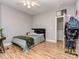 Bedroom with hardwood floors at 10924 Lederer Ave, Charlotte, NC 28277