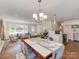 Open-concept living space connecting the living, dining, and kitchen areas with hardwood flooring at 1147 Norland Rd, Charlotte, NC 28205