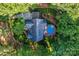 Overhead view of residence showcasing large lot, in-ground pool, and meticulous landscaping at 131 Sierra Woods Dr, Troutman, NC 28166