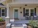 Inviting front porch with rocking chairs, offering a cozy spot to relax in front of the blue front door at 1324 E 35Th St, Charlotte, NC 28205