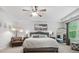 Serene primary bedroom with a ceiling fan, accent wall art, and mirror, creating a relaxing retreat at 234 Ascot Run Way, Fort Mill, SC 29715