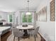 Cozy dining area with a round marble table, seating for four, and abundant natural light at 234 Ascot Run Way, Fort Mill, SC 29715