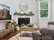 Cozy living room with a fireplace, modern furniture, and stylish decor at 234 Ascot Run Way, Fort Mill, SC 29715